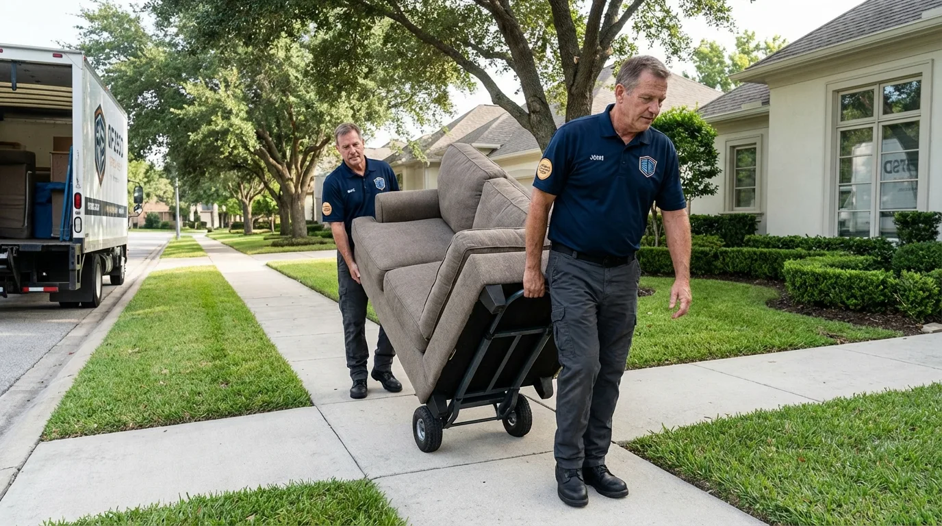 Local residential moving crew loading furniture in Murfreesboro, TN