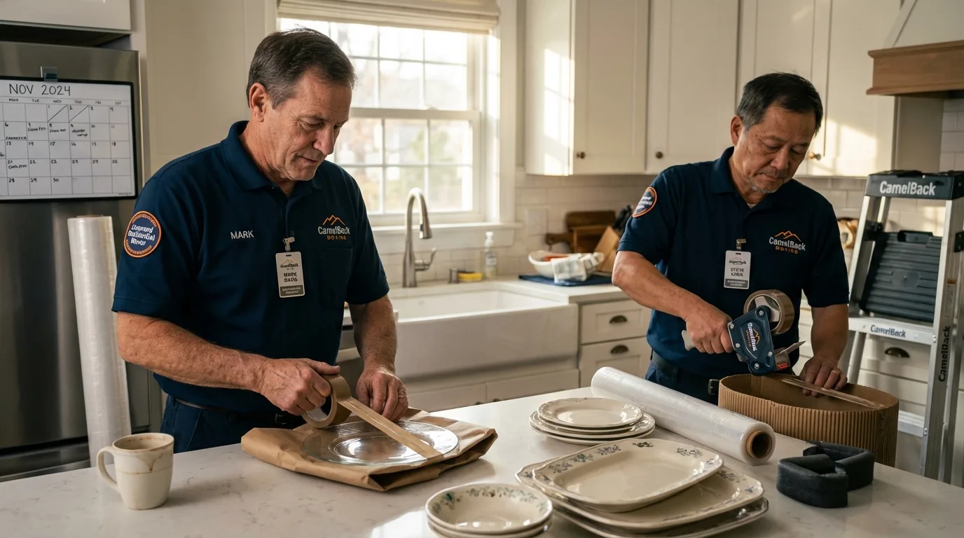 Professional crew packing kitchen dishware in Murfreesboro, TN